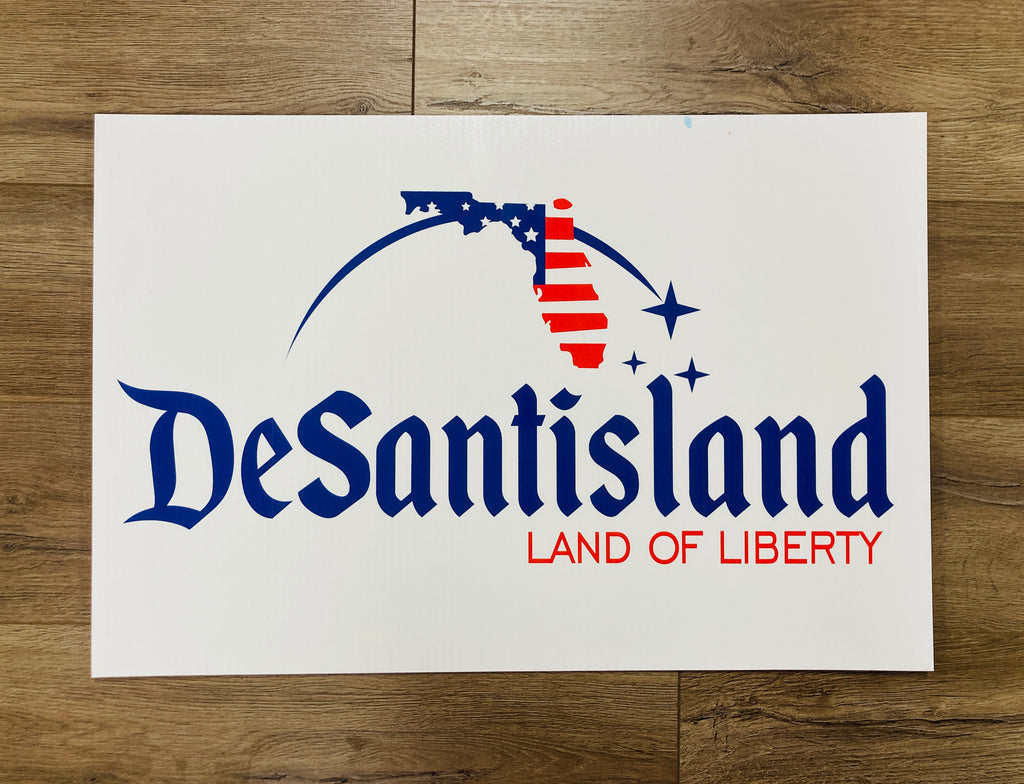 "DeSantisland" Yard Sign (w/ stand)