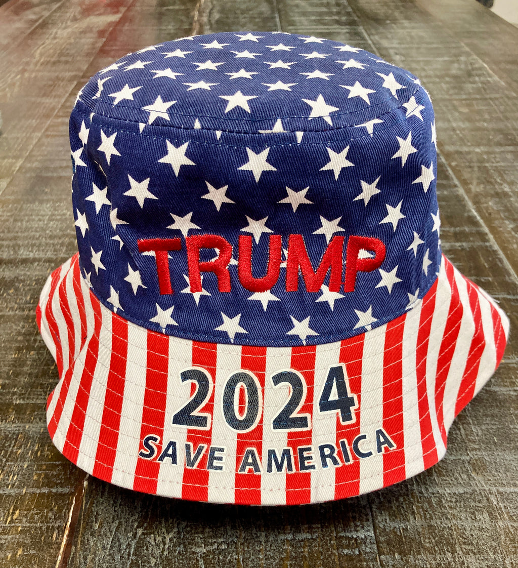 Trump Save America 2024 Patriotic Bucket Hat