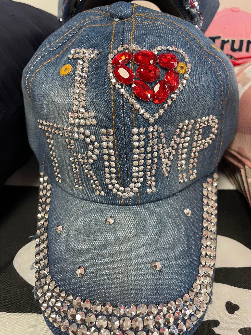 "I Love Trump" Bedazzled Hat