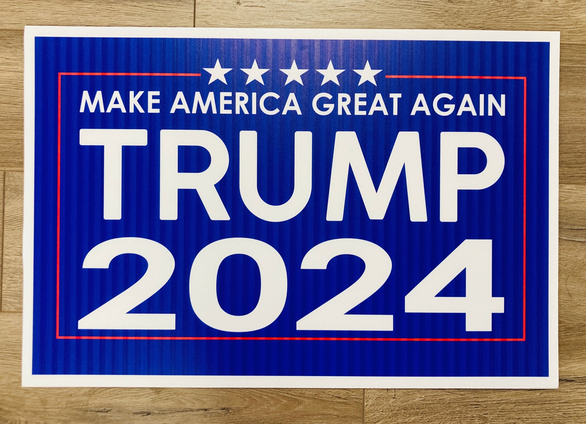 "Trump 2024 Make America Great Again" Yard Sign (w/ stand)