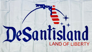 "DeSantisland Land of Liberty" White 3X5' Flag