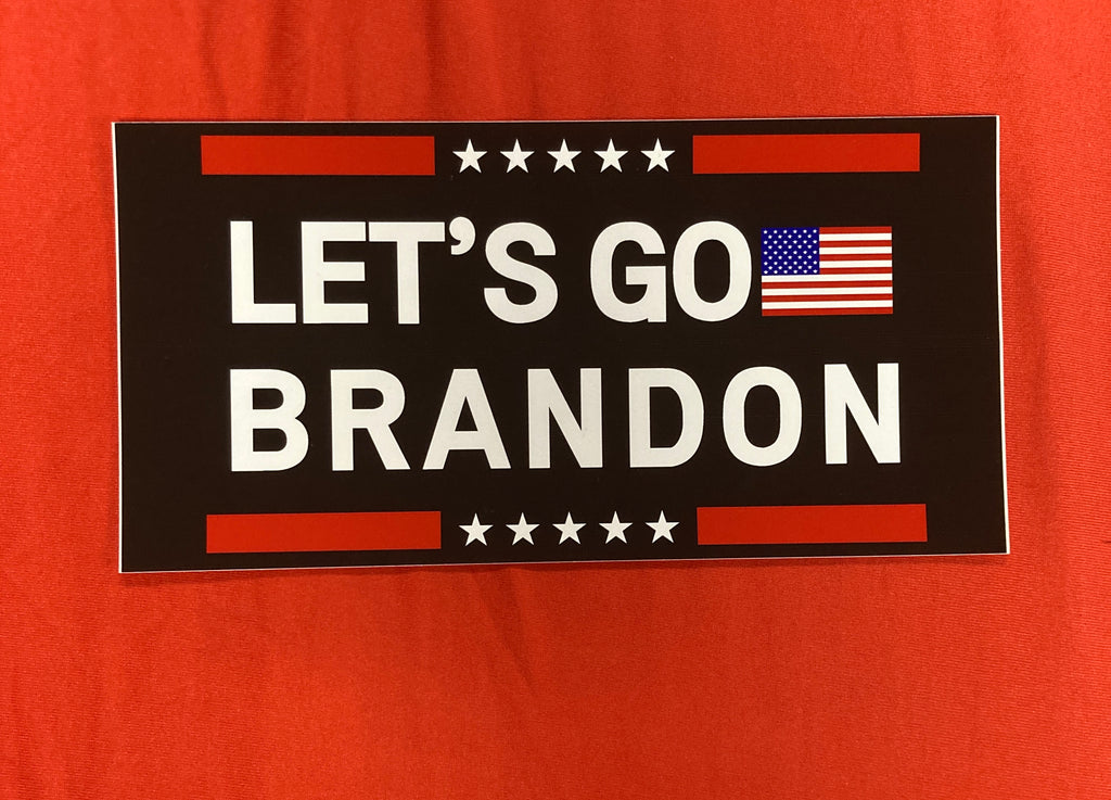 "Let's Go Brandon!" Black Bumper Sticker
