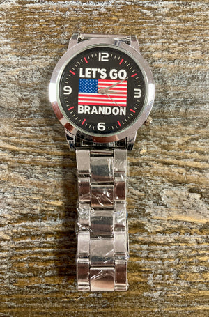 "Let's Go Brandon!" American Flag Wrist Watch