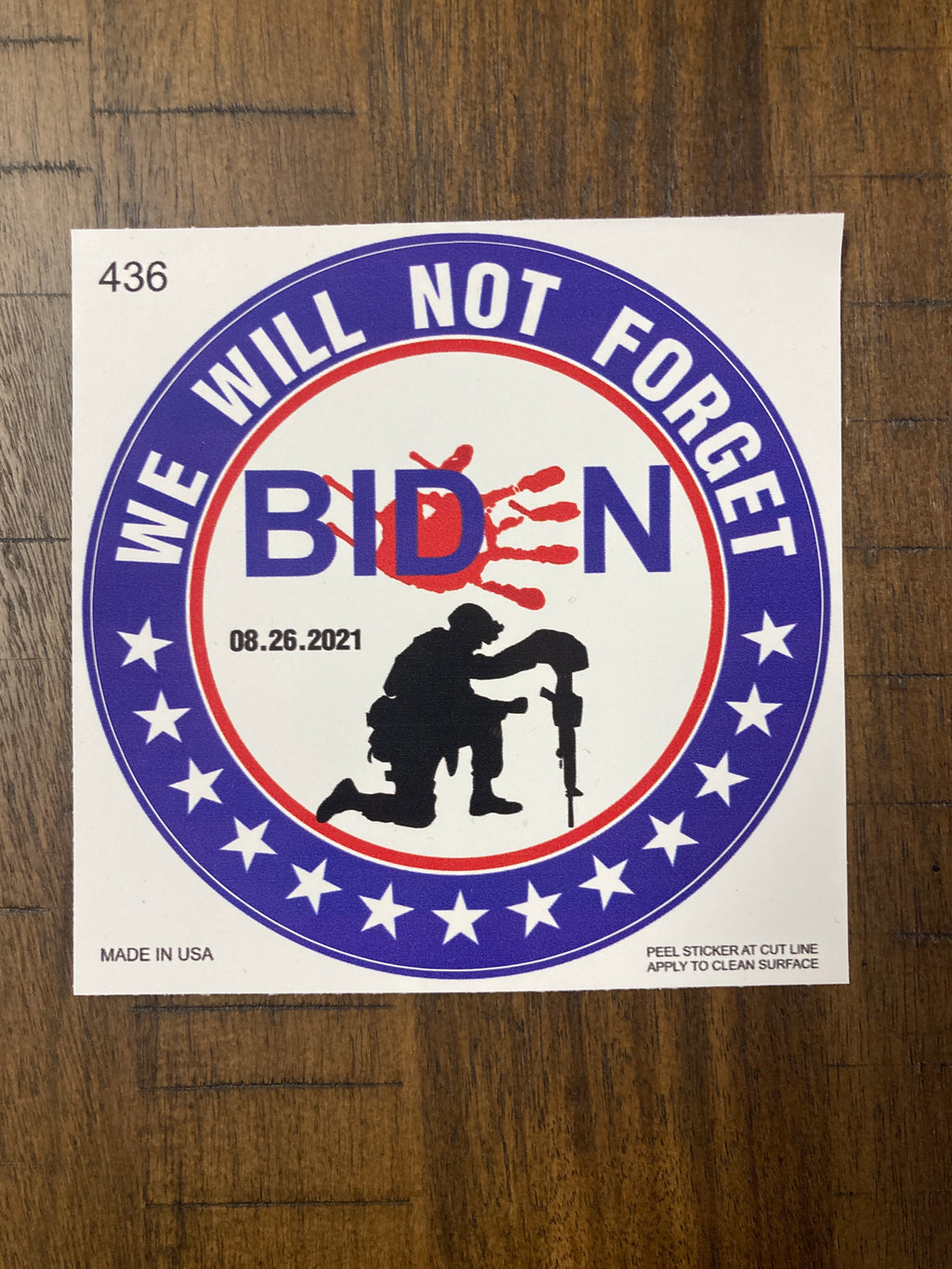 "We Will Not Forget" Bumper Sticker
