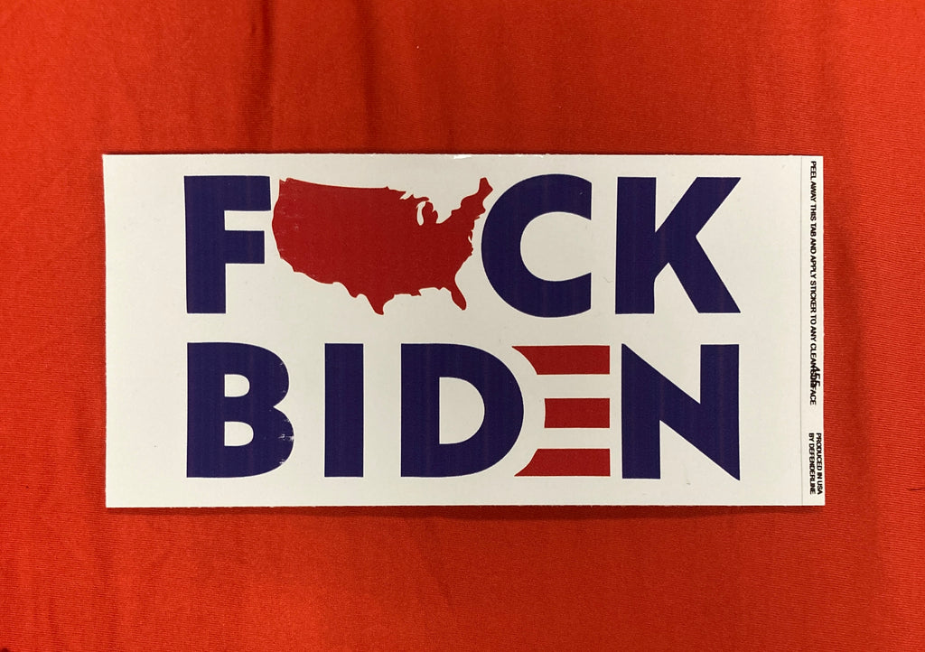 "F*ck Biden" White Bumper Sticker