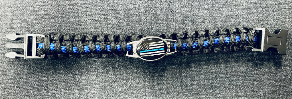 Thin Blue Line Paracord Bracelet