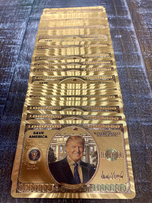 24kt Gold Plated Donald J. Trump Playing Cards