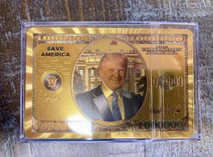 24kt Gold Plated Donald J. Trump Playing Cards