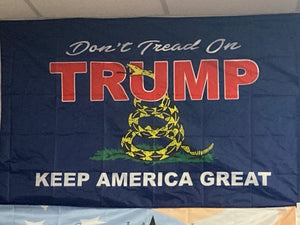 Navy Blue "Don't Tread on Trump" 3X5' Flag