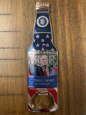 "Donald J. Trump 45th President" Refrigerator Magnet Bottle Opener