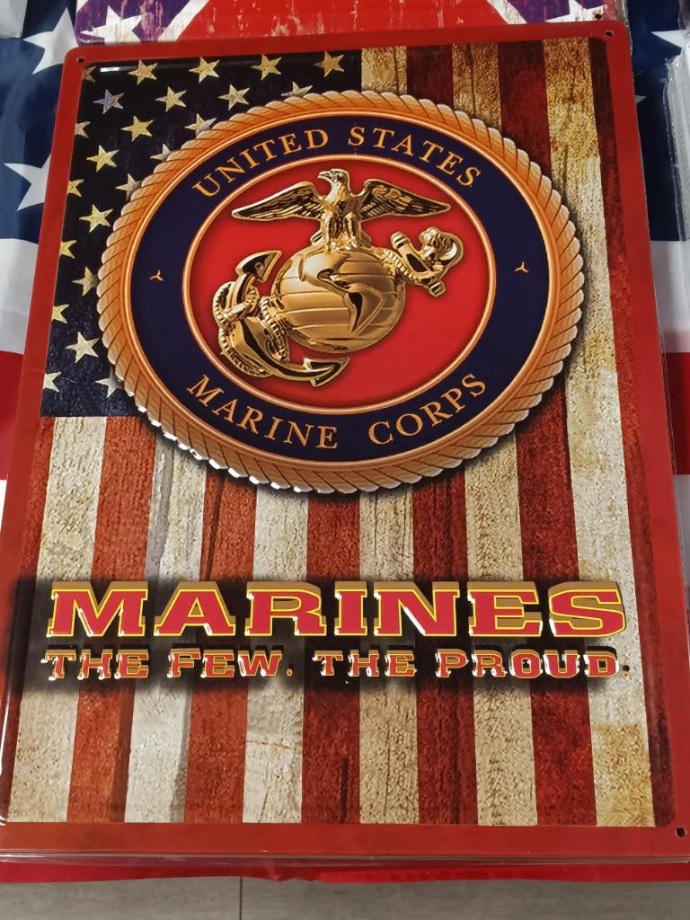 USMC Metal Wall Sign