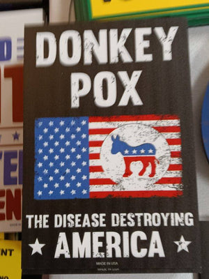 "Donkey Pox" Car Magnet