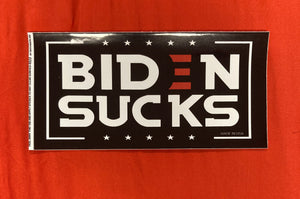 "Biden Sucks" Black Bumper Sticker