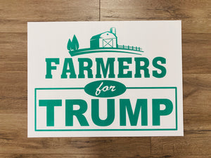 "Farmers for Trump" Yard Sign (w/ stand)
