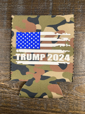 Trump 2024 Full Flag Koozie (5 Color Variations)