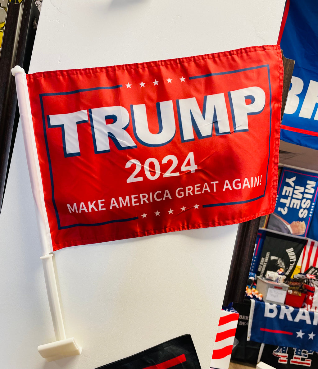 Trump 2024 Make America Great Again Car Flag (Red)