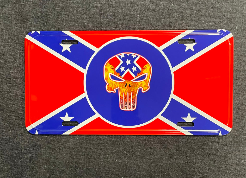 Confederate Pride Punisher License Plate