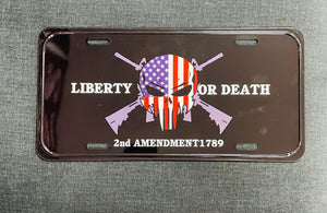 Liberty or Death 2nd Amendment License Plate