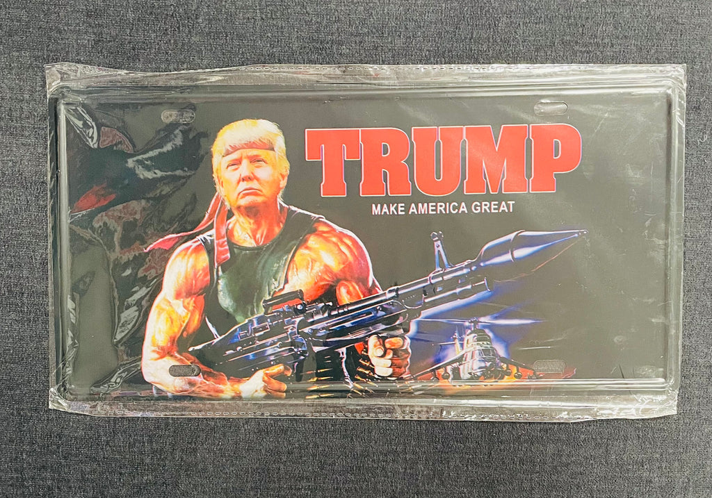 Trump Rambo License Plate