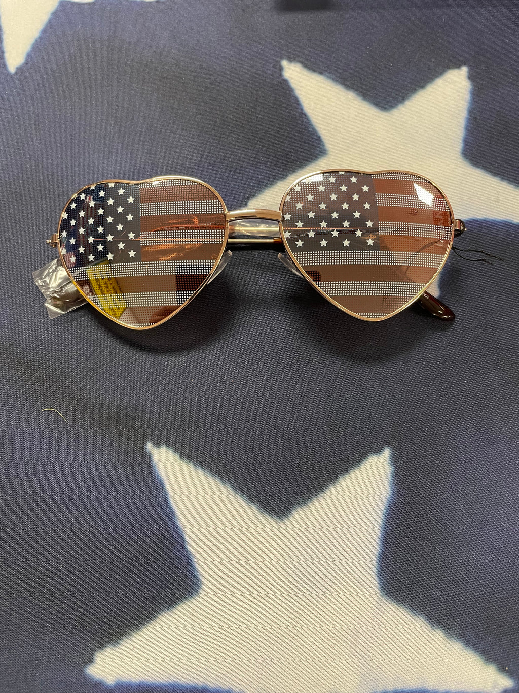 American Flag Heart Shaped Sunglasses