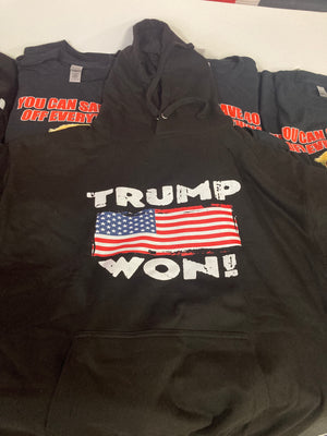 Black "Trump Won" Hooded Sweater