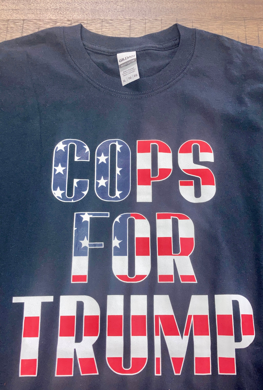 "Cops for Trump" Black T-Shirt