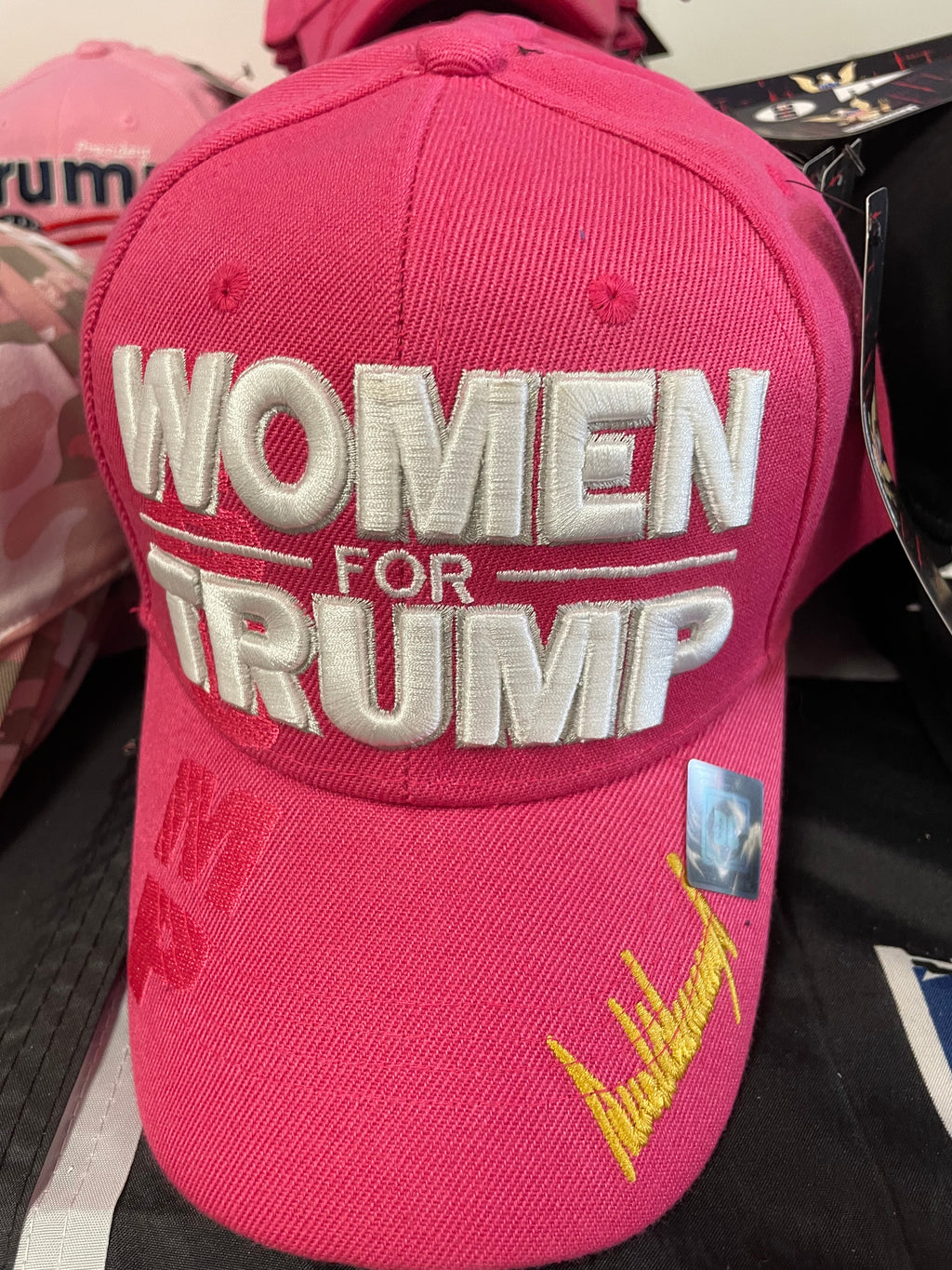 "Women for Trump" Pink Embroidered Hat