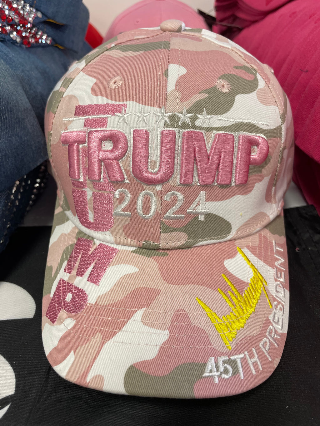 "Trump 2024" Pink Camo Hat