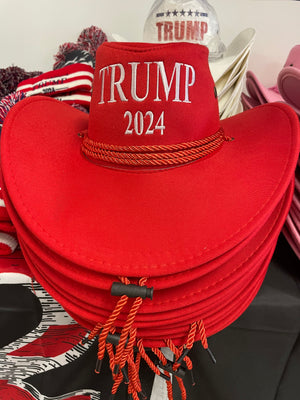 "Trump 2024" Red Western Hat