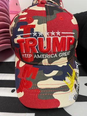 "Trump Keep America Great" Red Camo Hat