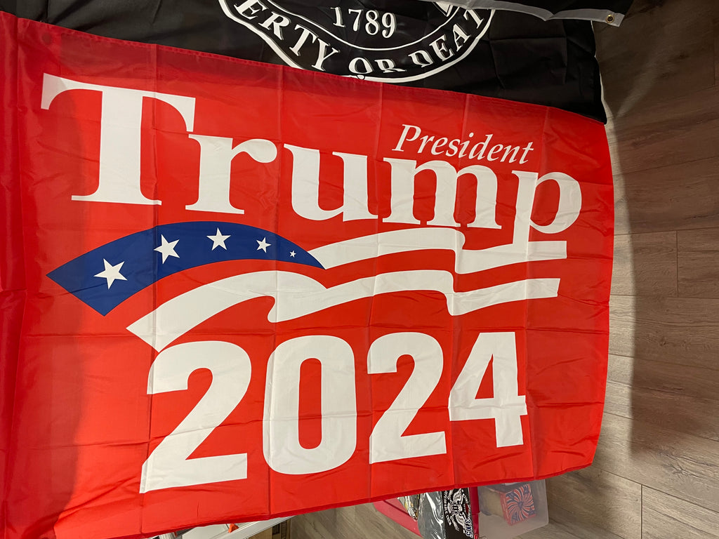 3X5' "Trump 2024" Flag (Red or Blue)