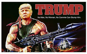 3X5' Trump Rambo Flag