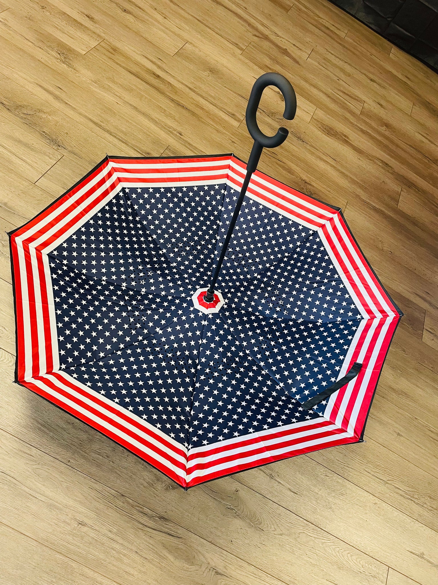 Patriotic Double Layer Inverted Umbrella